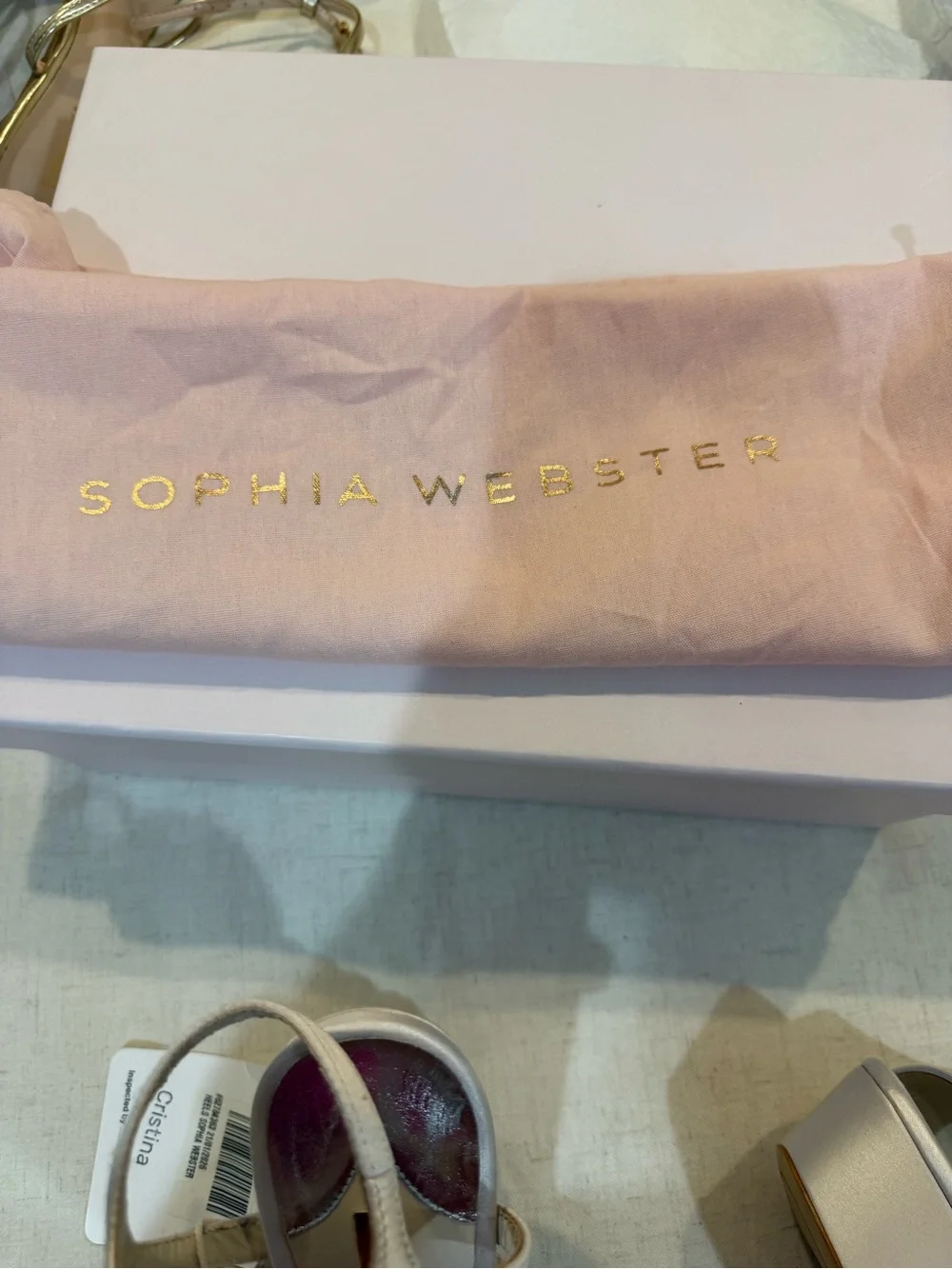 Sophia Webster White Perla Platform Heel